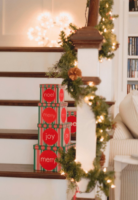decoracion navidad escaleras karanne
